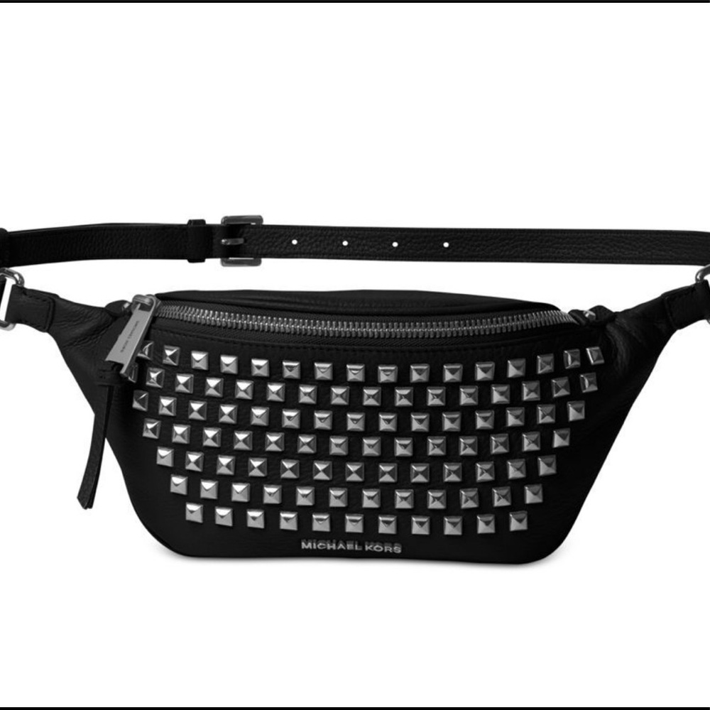 COPY - NWT Michael Kors Rhea Black Studded Belt Bag